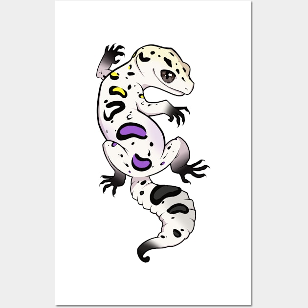 Nonbinary Pride Leopard Gecko Wall Art by saltuurn